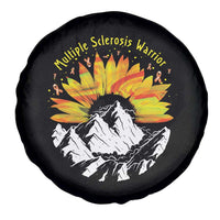 MS Warrior Spare Tire Cover Orange Ribbon Sunflower Multiple Sclerosis Awareness