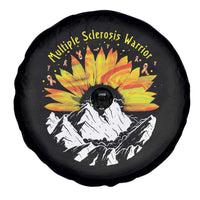 MS Warrior Spare Tire Cover Orange Ribbon Sunflower Multiple Sclerosis Awareness