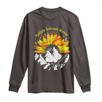 MS Warrior Long Sleeve Shirt Orange Ribbon Sunflower Multiple Sclerosis Awareness