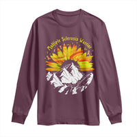 MS Warrior Long Sleeve Shirt Orange Ribbon Sunflower Multiple Sclerosis Awareness