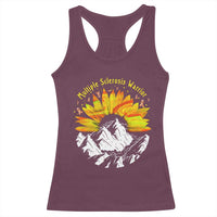 MS Warrior Racerback Tank Top Orange Ribbon Sunflower Multiple Sclerosis Awareness