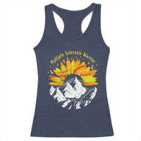 MS Warrior Racerback Tank Top Orange Ribbon Sunflower Multiple Sclerosis Awareness