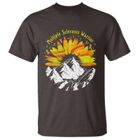 MS Warrior T Shirt Orange Ribbon Sunflower Multiple Sclerosis Awareness