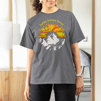 MS Warrior T Shirt For Women Orange Ribbon Sunflower Multiple Sclerosis Awareness