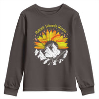 MS Warrior Youth Sweatshirt Orange Ribbon Sunflower Multiple Sclerosis Awareness
