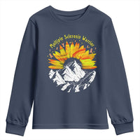 MS Warrior Youth Sweatshirt Orange Ribbon Sunflower Multiple Sclerosis Awareness