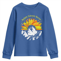 MS Warrior Youth Sweatshirt Orange Ribbon Sunflower Multiple Sclerosis Awareness