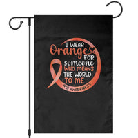 Multiple Sclerosis Awareness Garden Flag Orange Ribbon I Wear Orange For Someone MS Support - Wonder Print Shop