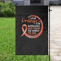 Multiple Sclerosis Awareness Garden Flag Orange Ribbon I Wear Orange For Someone MS Support - Wonder Print Shop