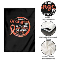 Multiple Sclerosis Awareness Garden Flag Orange Ribbon I Wear Orange For Someone MS Support - Wonder Print Shop
