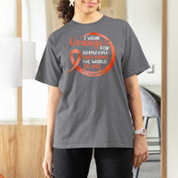 Multiple Sclerosis Awareness T Shirt For Women Orange Ribbon I Wear Orange For Someone MS Support