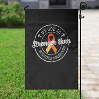 MS Awareness Garden Flag Orange Ribbon God Stronger MS - Wonder Print Shop