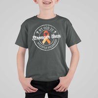 MS Awareness T Shirt For Kid Orange Ribbon God Stronger MS