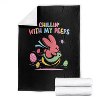 Easter Day Throw Blanket Chillin With My Peeps Bunnies - Wonder Print Shop