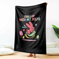 Easter Day Throw Blanket Chillin With My Peeps Bunnies - Wonder Print Shop