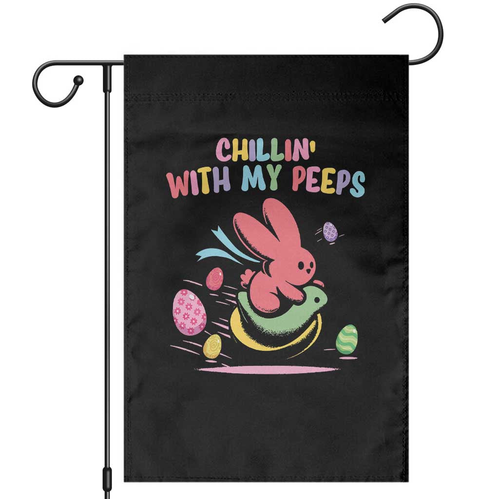 Easter Day Garden Flag Chillin With My Peeps Bunnies - Wonder Print Shop