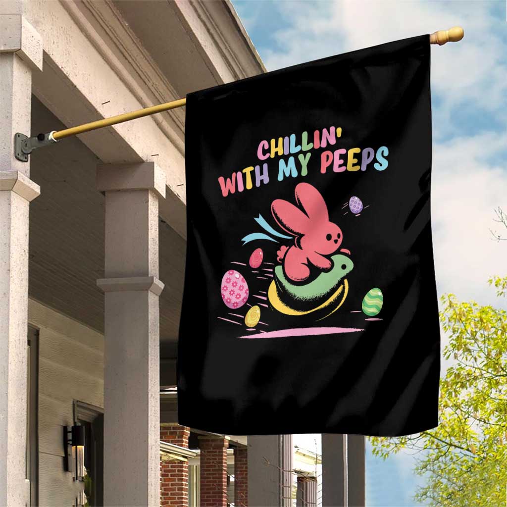 Easter Day Garden Flag Chillin With My Peeps Bunnies - Wonder Print Shop