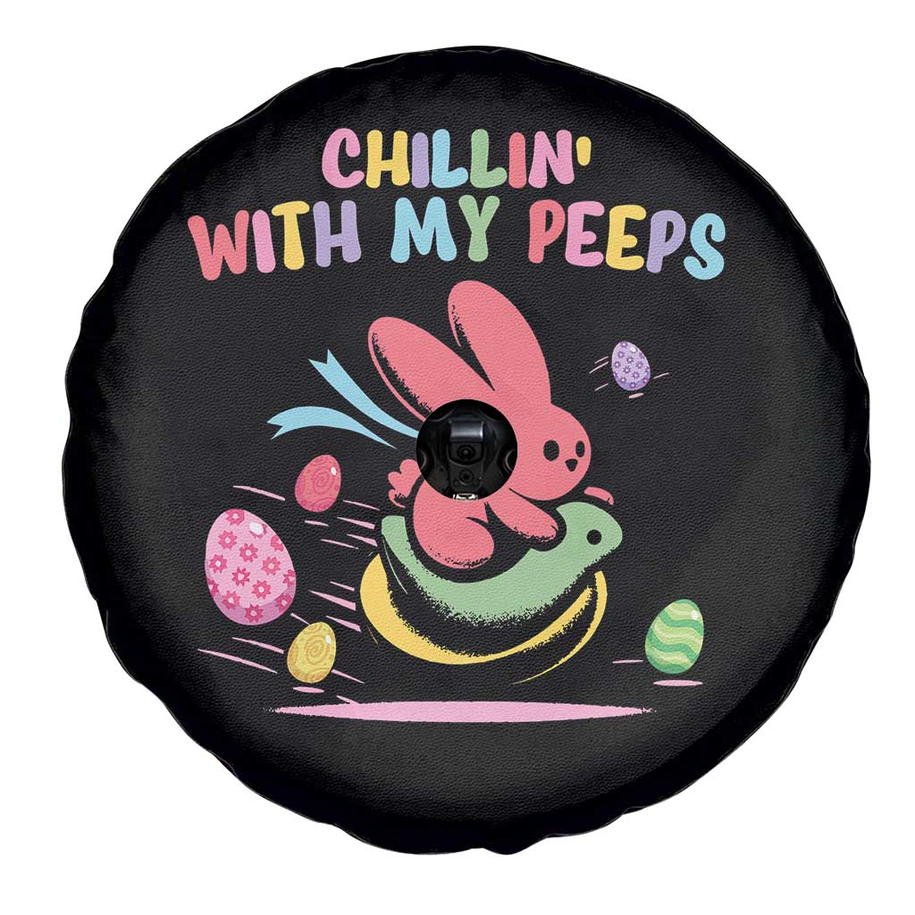 Easter Day Spare Tire Cover Chillin With My Peeps Bunnies - Wonder Print Shop