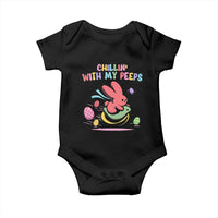 Easter Day Baby Onesie Chillin With My Peeps Bunnies - Wonder Print Shop