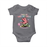 Easter Day Baby Onesie Chillin With My Peeps Bunnies - Wonder Print Shop