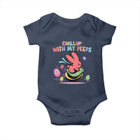 Easter Day Baby Onesie Chillin With My Peeps Bunnies - Wonder Print Shop