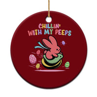 Easter Day Ceramic Ornament Chillin With My Peeps Bunnies - Wonder Print Shop