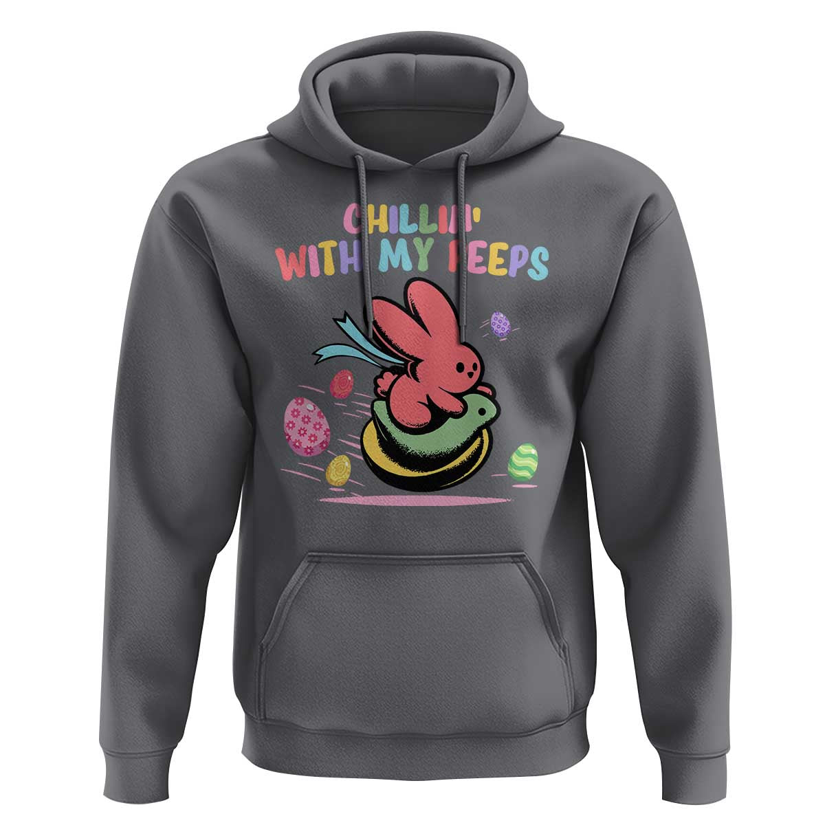 Easter Day Hoodie Chillin With My Peeps Bunnies - Wonder Print Shop