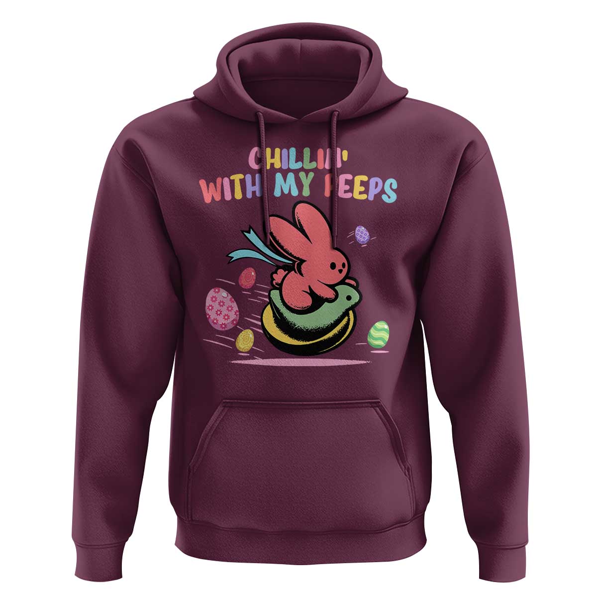 Easter Day Hoodie Chillin With My Peeps Bunnies - Wonder Print Shop