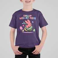 Easter Day T Shirt For Kid Chillin With My Peeps Bunnies - Wonder Print Shop