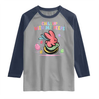 Easter Day Raglan Shirt Chillin With My Peeps Bunnies - Wonder Print Shop