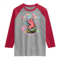 Easter Day Raglan Shirt Chillin With My Peeps Bunnies - Wonder Print Shop