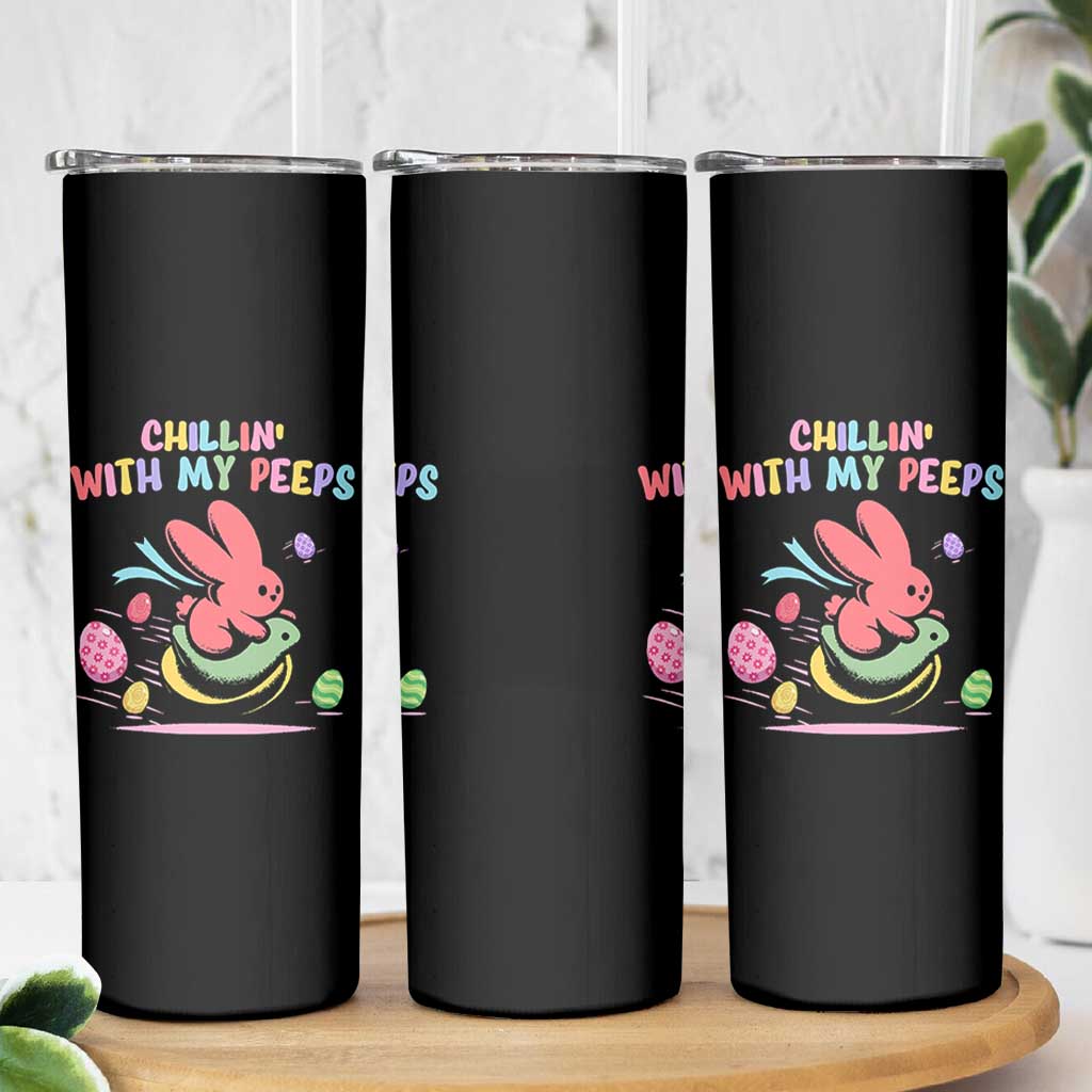 Easter Day Skinny Tumbler Chillin With My Peeps Bunnies - Wonder Print Shop