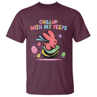 Easter Day T Shirt Chillin With My Peeps Bunnies - Wonder Print Shop