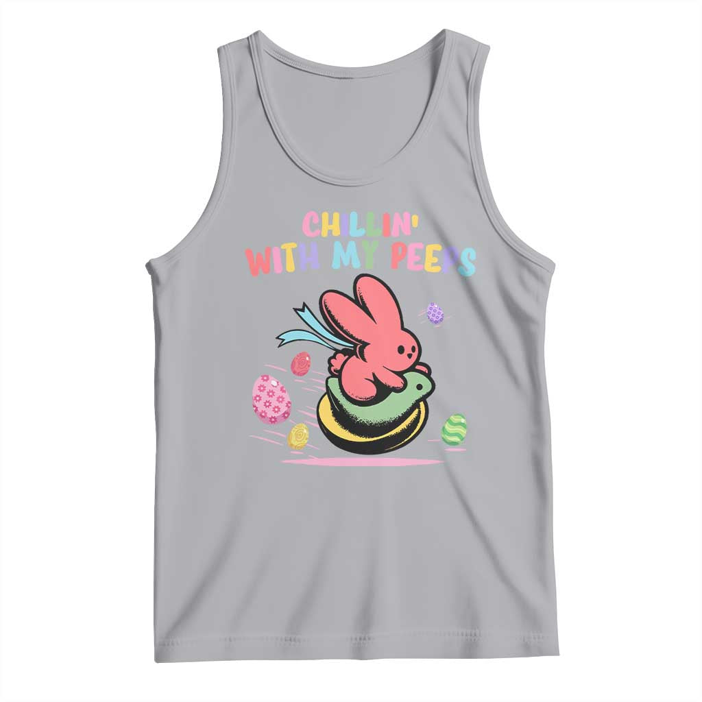 Easter Day Tank Top Chillin With My Peeps Bunnies - Wonder Print Shop