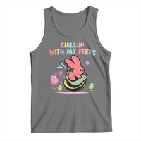 Easter Day Tank Top Chillin With My Peeps Bunnies - Wonder Print Shop