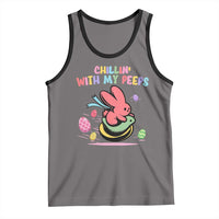 Easter Day Tank Top Chillin With My Peeps Bunnies - Wonder Print Shop