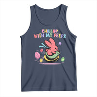 Easter Day Tank Top Chillin With My Peeps Bunnies - Wonder Print Shop