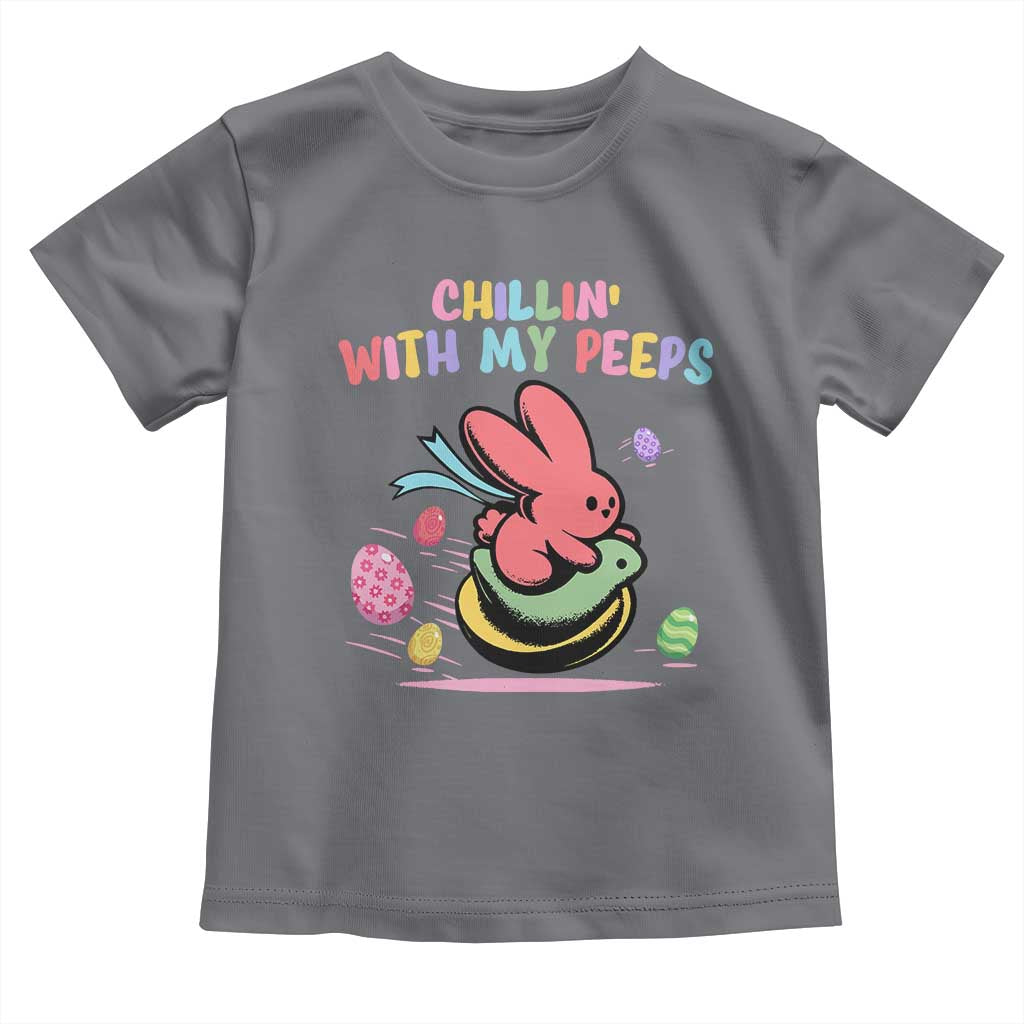 Easter Day Toddler T Shirt Chillin With My Peeps Bunnies - Wonder Print Shop