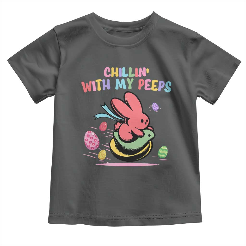 Easter Day Toddler T Shirt Chillin With My Peeps Bunnies - Wonder Print Shop