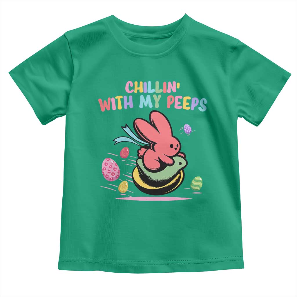 Easter Day Toddler T Shirt Chillin With My Peeps Bunnies - Wonder Print Shop