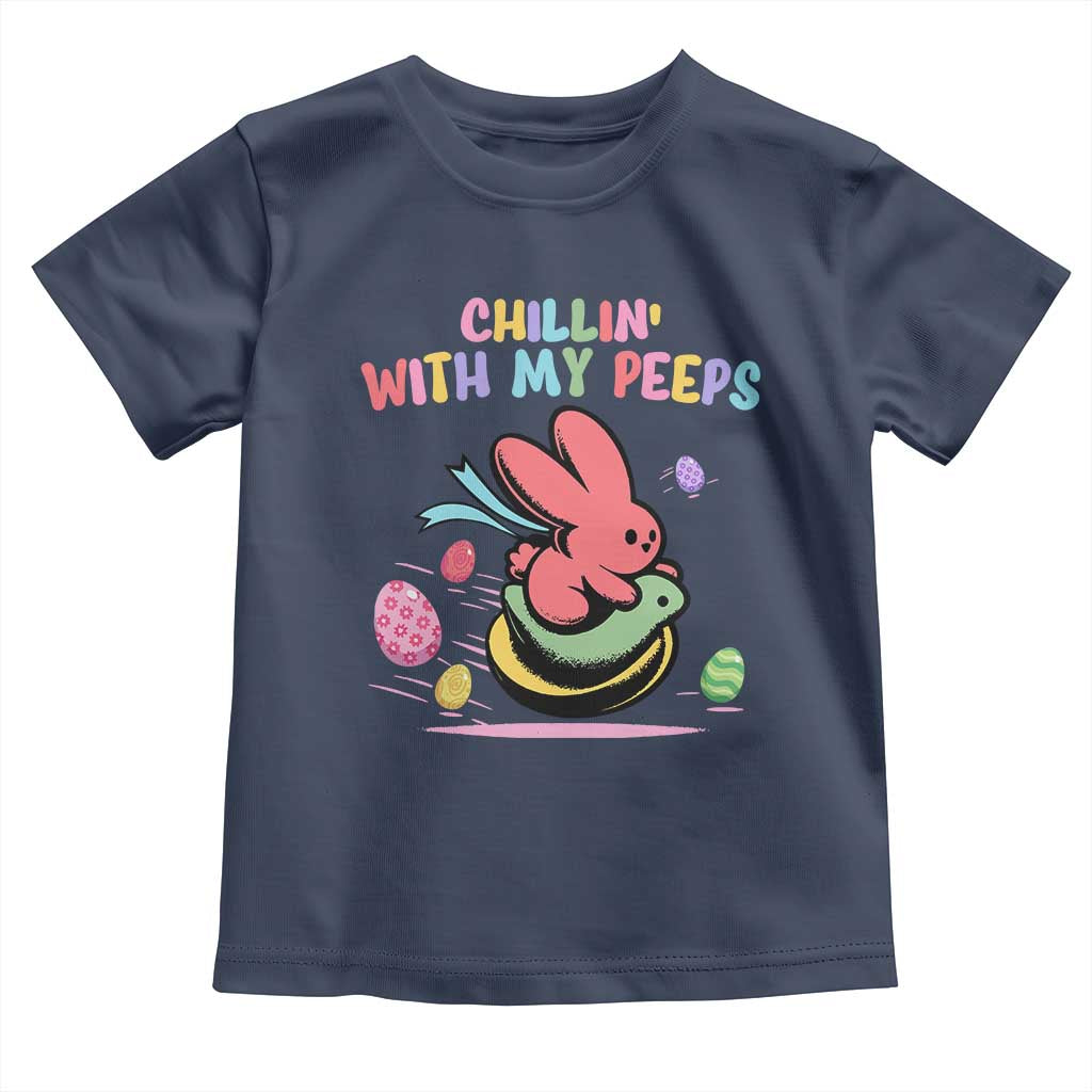 Easter Day Toddler T Shirt Chillin With My Peeps Bunnies - Wonder Print Shop