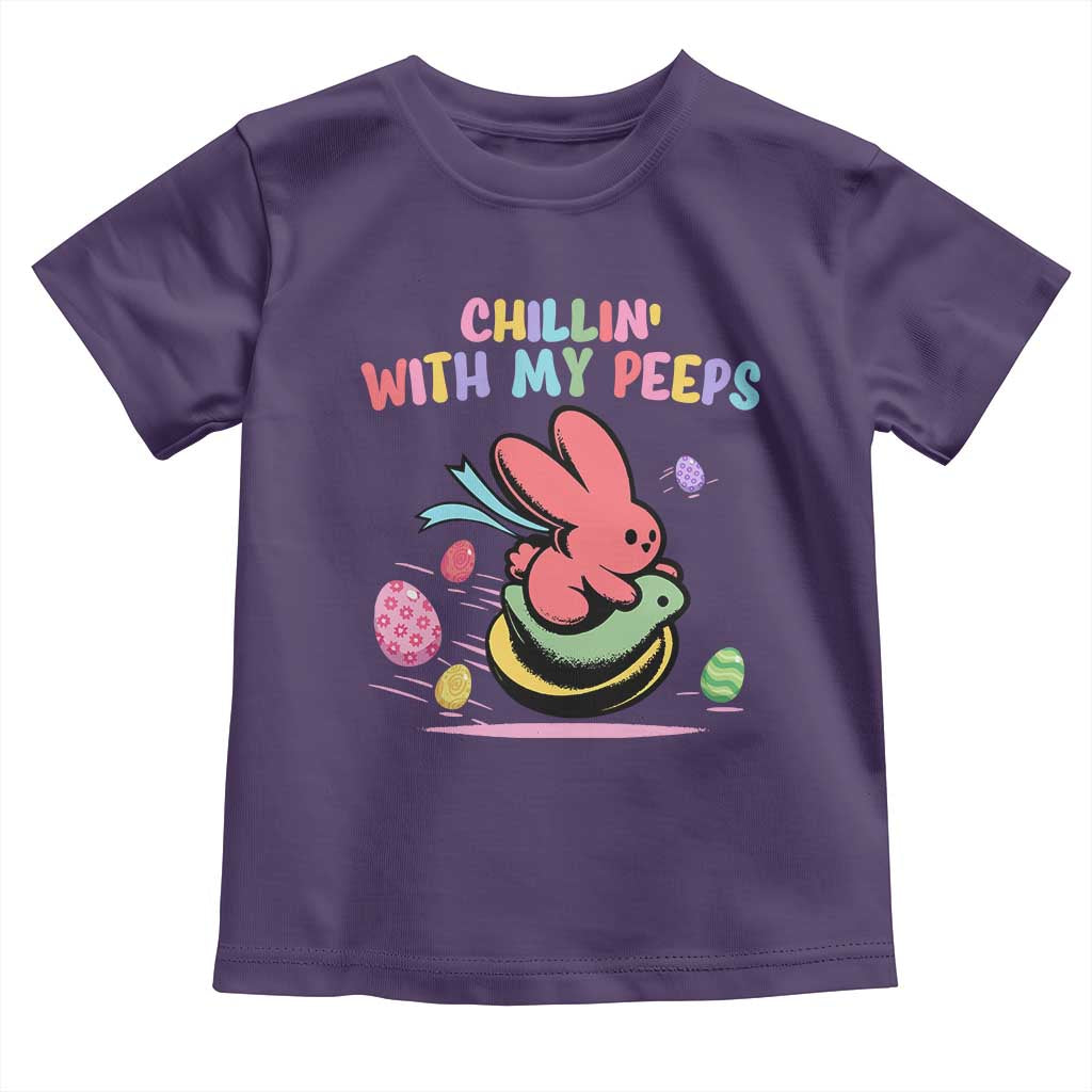 Easter Day Toddler T Shirt Chillin With My Peeps Bunnies - Wonder Print Shop