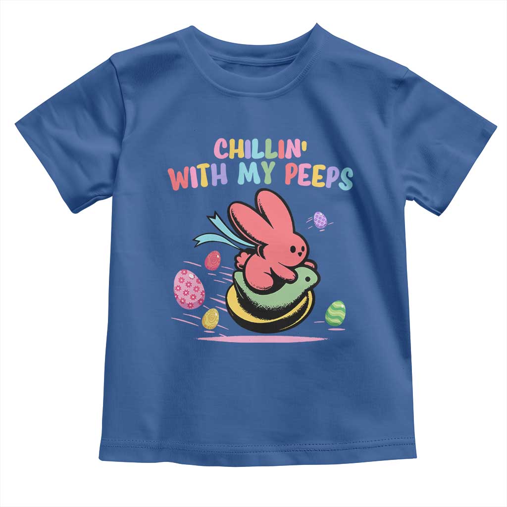 Easter Day Toddler T Shirt Chillin With My Peeps Bunnies - Wonder Print Shop