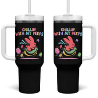 Easter Day Tumbler With Handle Chillin With My Peeps Bunnies - Wonder Print Shop