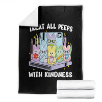 Teachers Easter Throw Blanket Treat All Peeps With Kindness - Wonder Print Shop