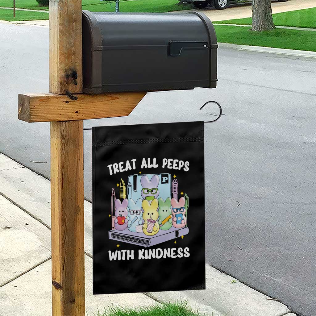 Teachers Easter Garden Flag Treat All Peeps With Kindness - Wonder Print Shop