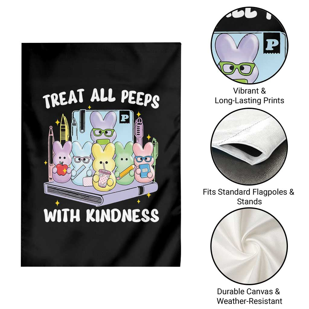 Teachers Easter Garden Flag Treat All Peeps With Kindness - Wonder Print Shop