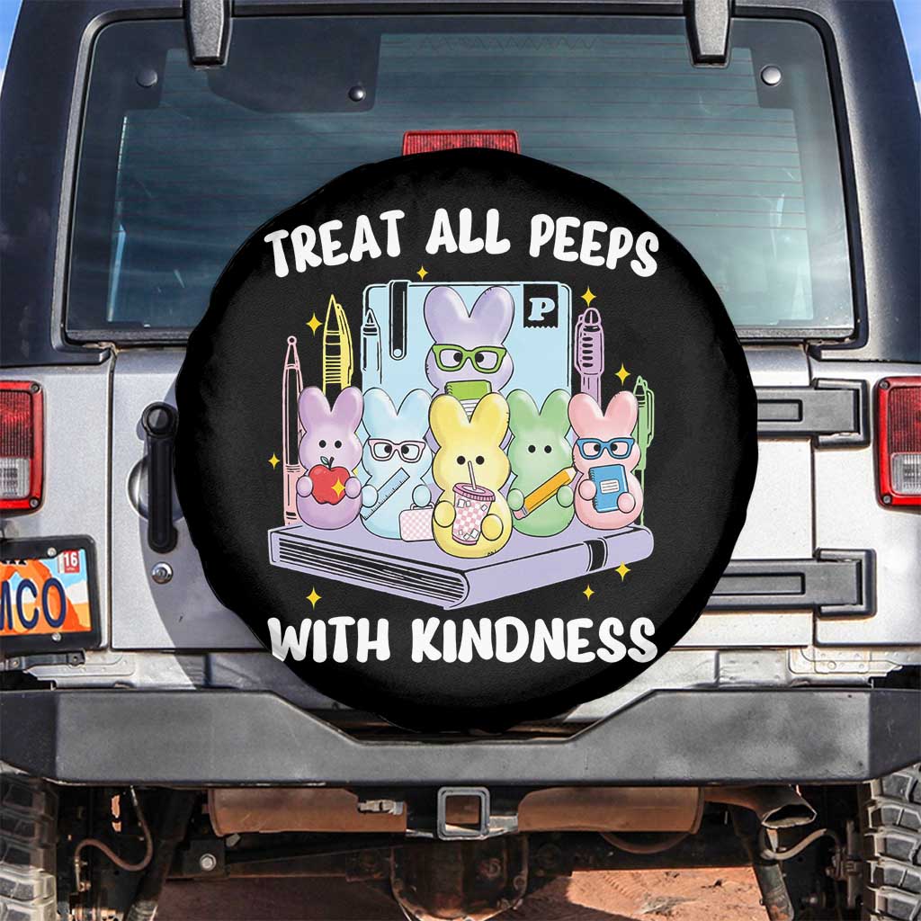 Teachers Easter Spare Tire Cover Treat All Peeps With Kindness - Wonder Print Shop