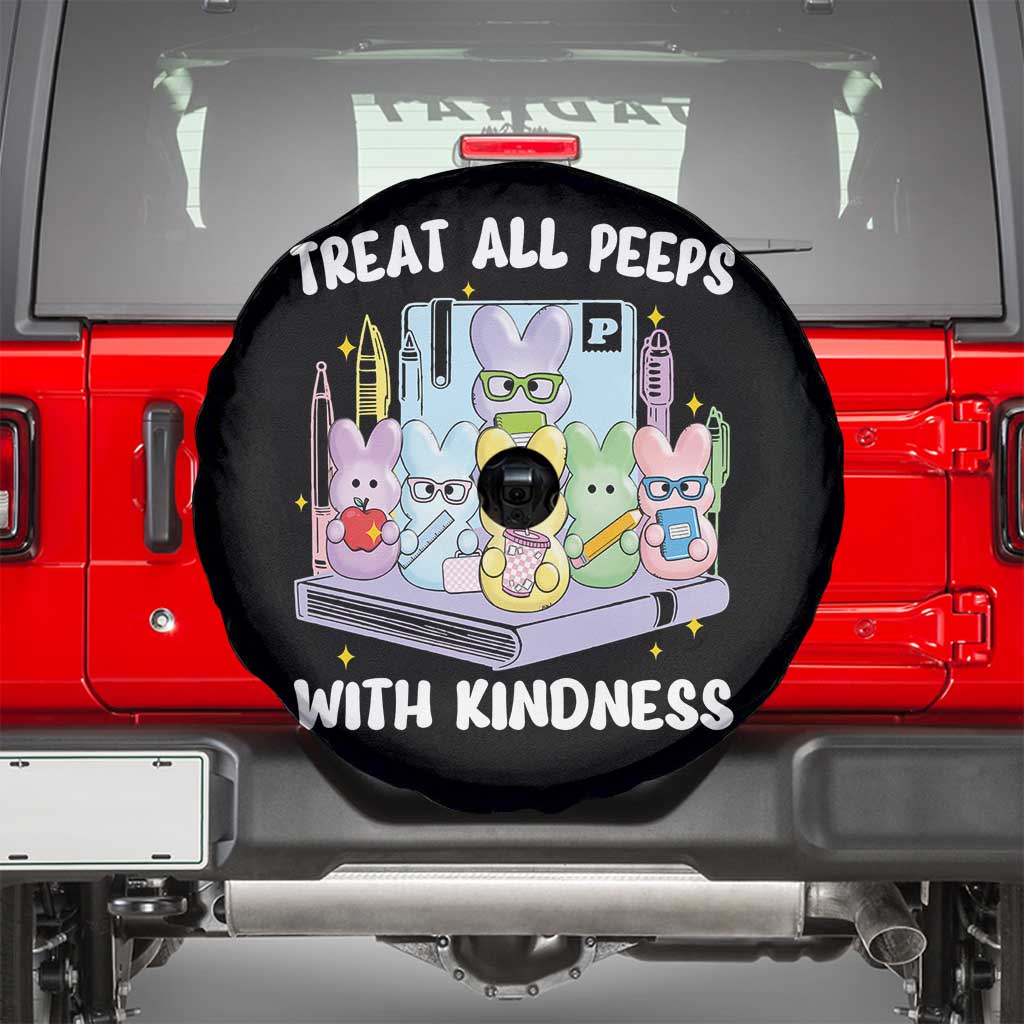 Teachers Easter Spare Tire Cover Treat All Peeps With Kindness - Wonder Print Shop