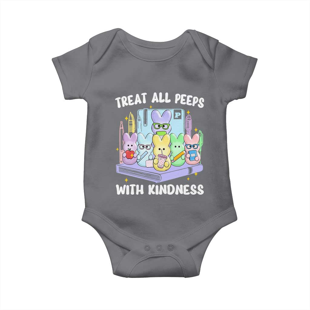 Teachers Easter Baby Onesie Treat All Peeps With Kindness - Wonder Print Shop